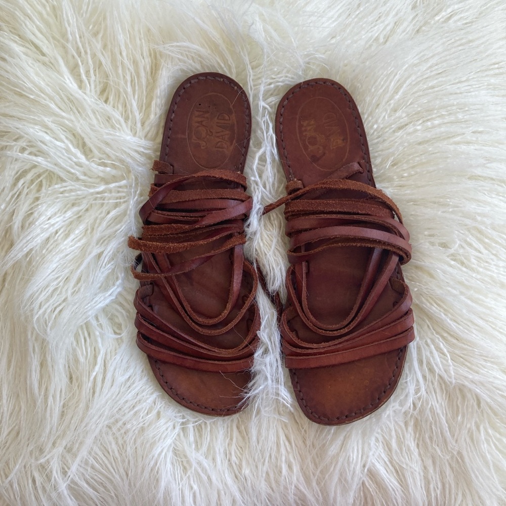 Size 6 Leather Joan & David Strapped Sandals.
